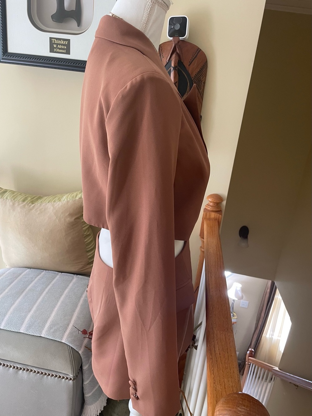 Bardot Camel Cutout Tailored Blazer - Picture 9 of 11